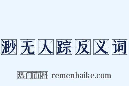 渺无人踪反义词是什么意思的图片